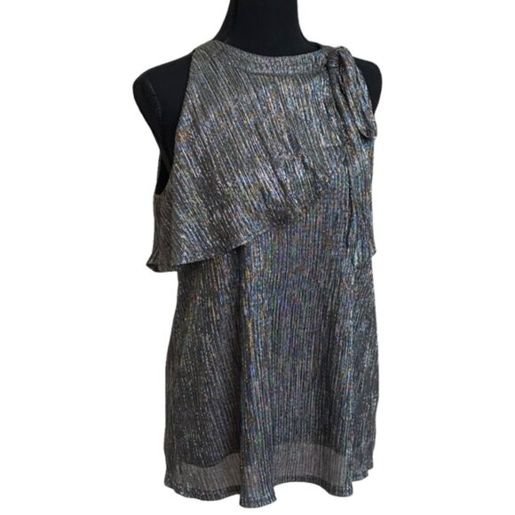 Nine West Metallic Black and Silver Top - Picture 6 of 7